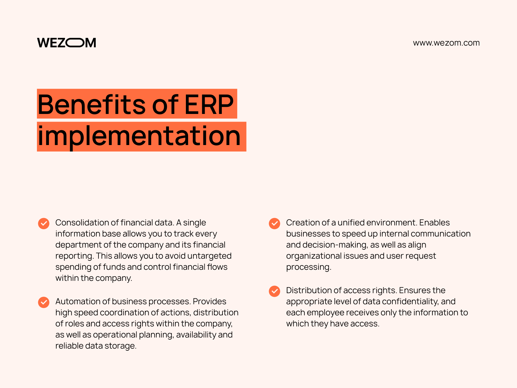 Benefits of ERP