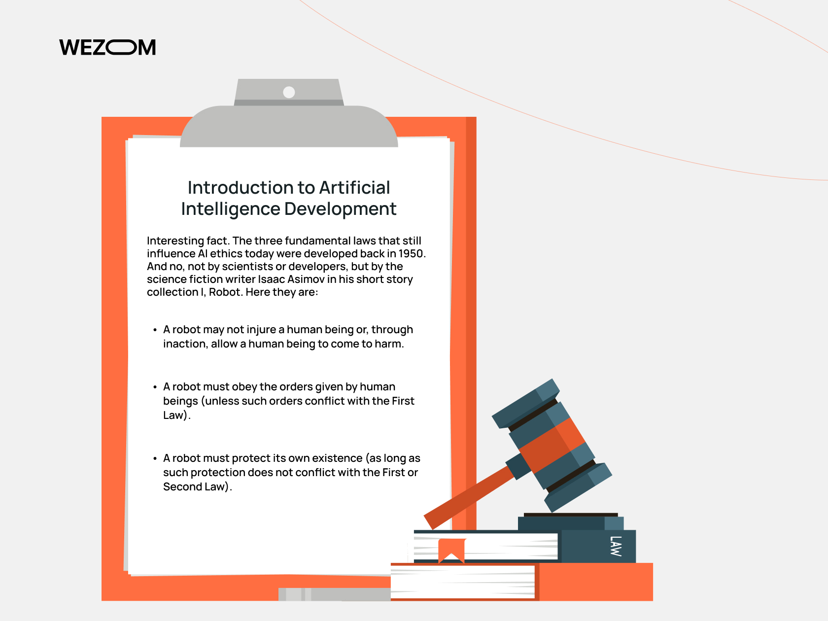 Introduction to Artificial Intelligence development and Asimov’s Three Laws of Robotics