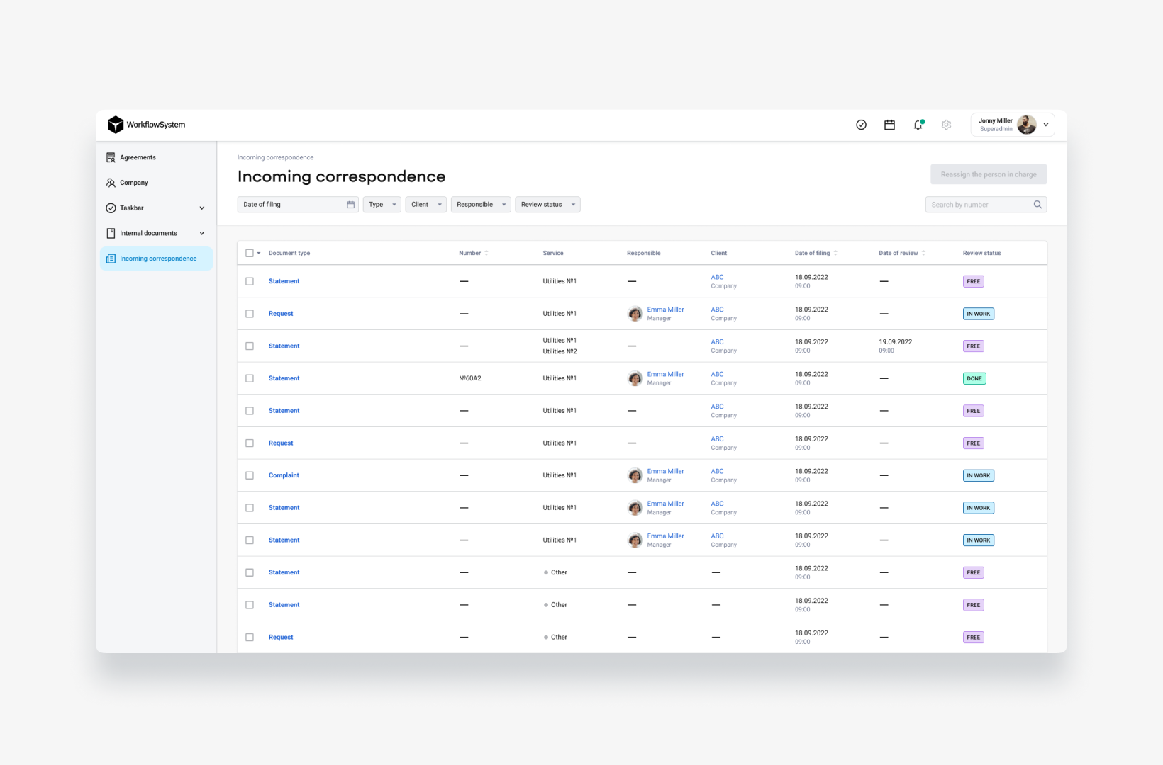 document flow manager