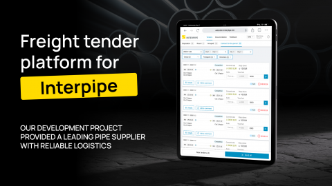 Freight tender platform for Interpipe: our development project provided a leading pipe supplier with reliable logistics Freight tender platform for Interpipe