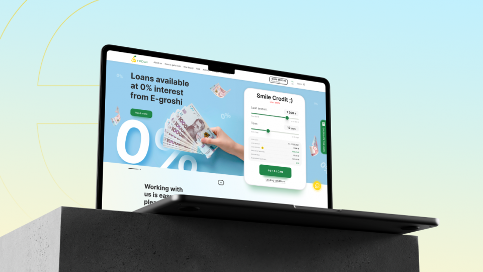 E-Groshi: Web Design for the Financial Company